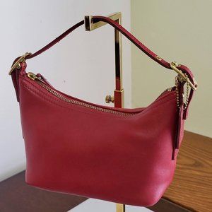 Vintage Coach Red Legacy West Demi Pouch Leather 9844